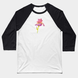 Pink Iris Baseball T-Shirt